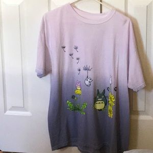 Blue and purple studio Ghibli Totoro T-shirt